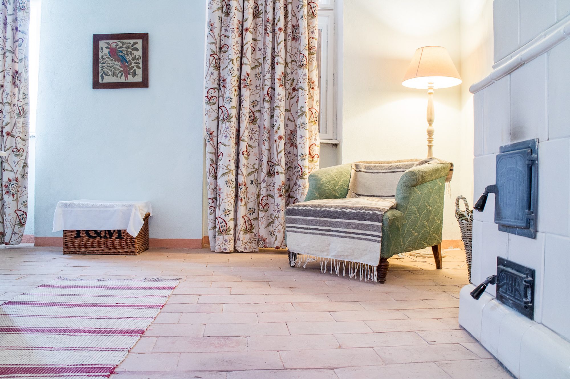 Warm interior of a restored Saxon manor house in Richiș, Romania, blending authentic rural charm with modern comfort for cyclists 📸 by MET - Mihai Eminescu Trust