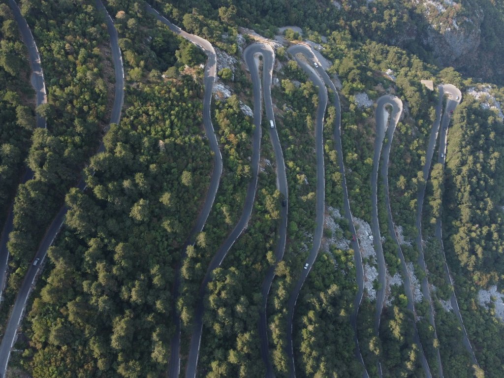 These famous switchbacks climb from the Bay of Kotor to Montenegro’s old capital, Cetinje.