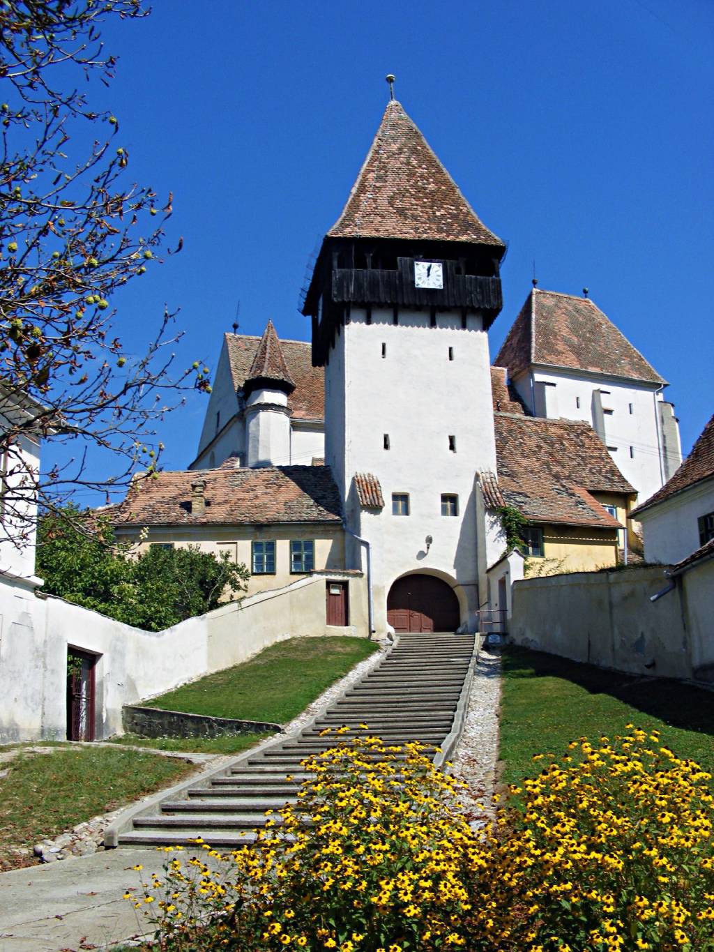 Bazna is famous for its thermal bath,s but the fortified church is also worth a visit.