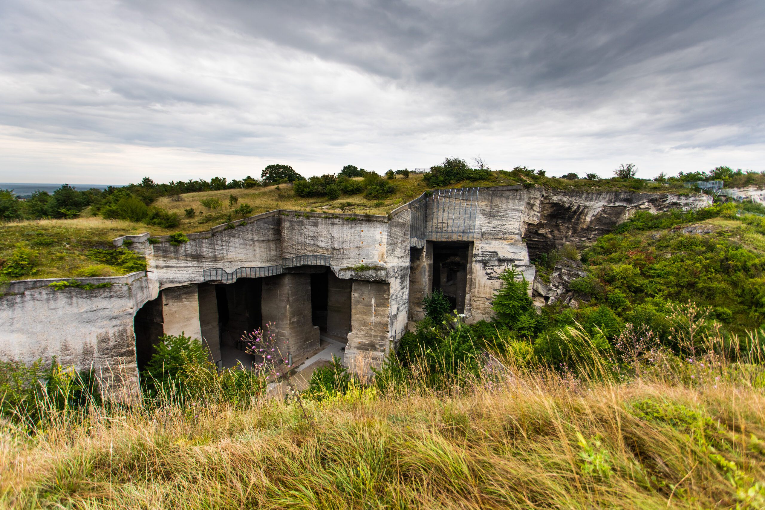 The open-air quarry theater carved into the limestone at Fertőrákos